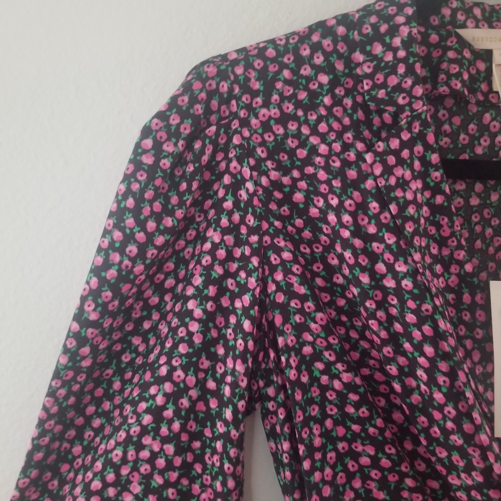 Nwt Rebecca Taylor Midi wrap floral dress 0 - Picture 9 of 11
